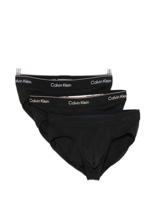 Slip intimo uomo Calvin Klein 3 pack neri stretch Calvin Klein | LV00NB43884OI